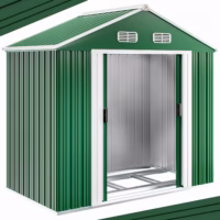 Șopron de grădină, verde, 200x135x190, cadru de bază galvanizat, 4 cârlige