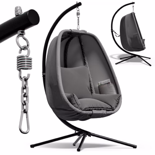 Scaun suspendat Alvie gri 190x140x110cm