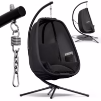 Scaun balansoar tip ou suspendat Alvie, antracit, 190x140x110cm