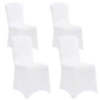 Set de 4 huse de scaun, albe, OEKO-TEX®