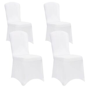 Set de 4 huse de scaun, albe, OEKO-TEX®
