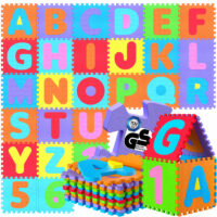 Covoraș puzzle, 86 de piese, colorat