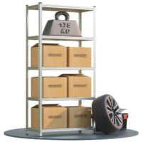 Rafturi galvanizate pentru sarcini grele 180x90x40cm, capacitate portantă 875kg