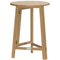 Masă de bar pliabilă din lemn de salcâm, Ø80cm H110cm, rezistentă la intemperii și stabilă