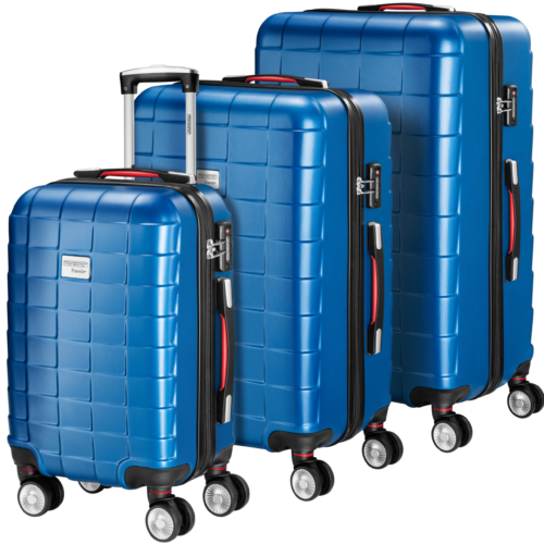 Set de valiză rigidă Exopack, 3 piese, ABS albastru