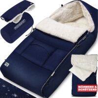 Sac de cărucior pentru bebeluși, bleumarin, cu geantă
