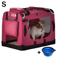 Geanta pliabilă pentru câini S 50x34x36cm Roșu închis