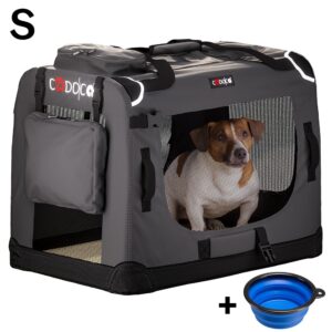 Geantă pliabilă pentru câini S 50x34x36cm Antracit