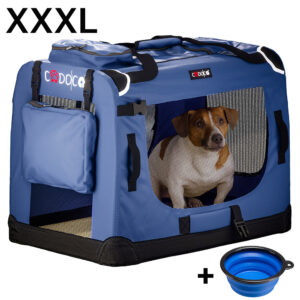 Geanta pliabilă pentru câini XXXL 101x70x70cm Albastră