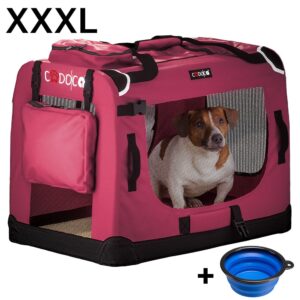 Geanta pliabilă pentru câini XXXL 101x70x70cm Roșu închis