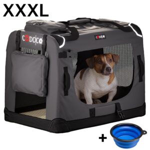 Geanta pliabilă pentru câini XXXL 101x70x70cm Antracit