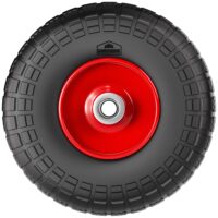 Roată pentru cărucior de transport rucsac, set de 2, neagră, cauciuc solid