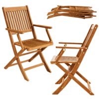Scaun de grădină Sydney, set de 2, lemn de salcâm, certificat FSC®