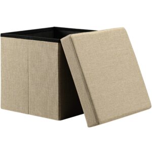 Scaun pliant bej, 38x38x38cm