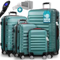 01_1_109976_on_fs-m_amz_high_de.jpg Set de valize rigide, 4 piese, cu accesorii, roți 360°, ABS verde
