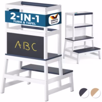 Turn de învățare Hambar Alb/Antracit Lemn de pin 93x51x50cm