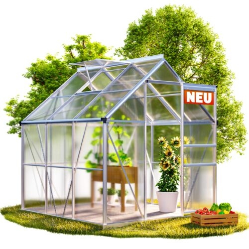 Seră din aluminiu 190x190x195cm cu fereastră de acoperiș