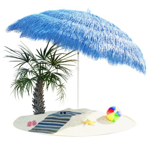 Umbrelă Hawaii Albastră Ø160cm protecție UV 30+