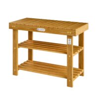 Suport pantofi 2 în 1, lemn de salcâm, certificat FSC®, 70x33x46cm