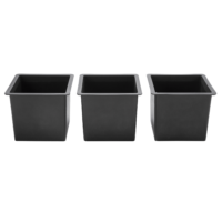 Ghiveci de flori din poliratan, negru, 83x30,5x60cm