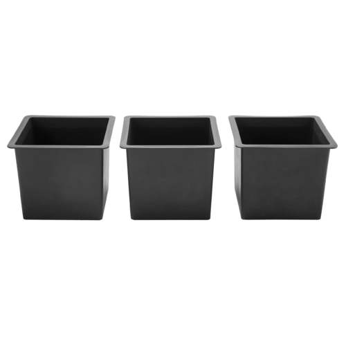 Ghiveci de flori din poliratan, negru, 83x30,5x60cm