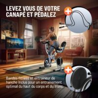 Bicicletă de fitness Eagle cu 4 senzori de puls, compatibilă cu aplicația