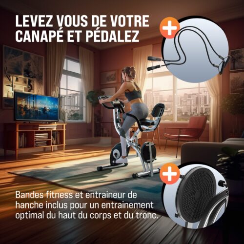 Bicicletă de fitness Eagle cu 4 senzori de puls, compatibilă cu aplicația