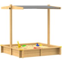 Lada de nisip Fritzi 140x140x120cm inclusiv parasolar