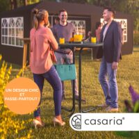 Masă gri pliabilă, verticală, Ø70x110cm, pentru exterior, reglabilă pe înălțime până la 100kg