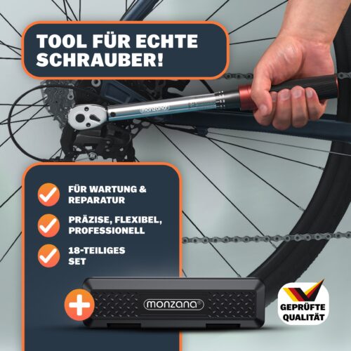 Set de chei dinamometrice cu 18 piese pentru biciclete/motociclete