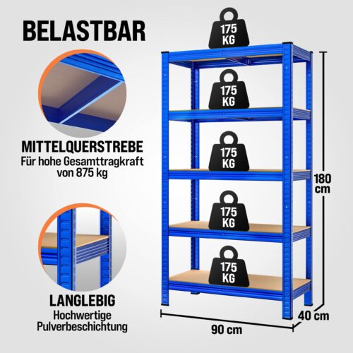 02_109719_on_dts_amz_high_de.jpg Rafturi rezistente, set de 2, albastre, 180x90x40cm, 875kg