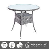 Masă rotundă gri din poliratan, Ø60cm