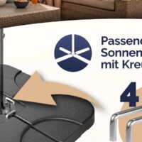 Farfurii pentru suporturi de umbrele, set de 4, 105x105x7cm