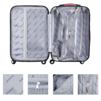 Set valize rigide, 4 piese, cu accesorii, roți 360°, ABS auriu-roz