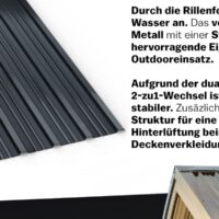 Set de 14 tablă trapezoidală antracit 110x46cm
