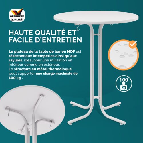 03_109655_on_amb_amz_high_fr.jpg Masă pliabilă albă Ø80x110cm, pentru exterior, reglabilă pe înălțime până la 100kg