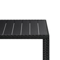 Set de scaune de grădină Riga din poliratan, 5 piese, negru