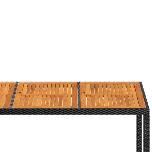 Set de scaune de grădină Verona, 9 piese, poliratan, negru