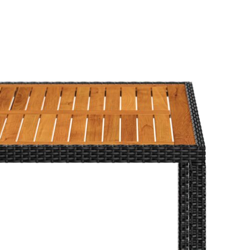 Set de scaune de grădină Corfu din poliratan, 5 piese, negru