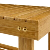 Suport pantofi 2 în 1, lemn de salcâm, certificat FSC®, 90x33x46cm