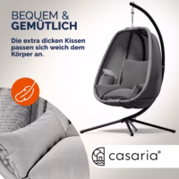 Scaun suspendat Alvie gri 190x140x110cm