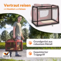 Cușcă pliabilă pentru câini M 60x42x44cm Roșu închis