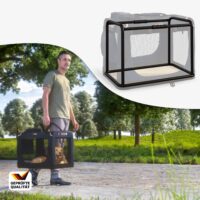 Geanta pliabilă pentru câini XXL 90x60x66cm albastră