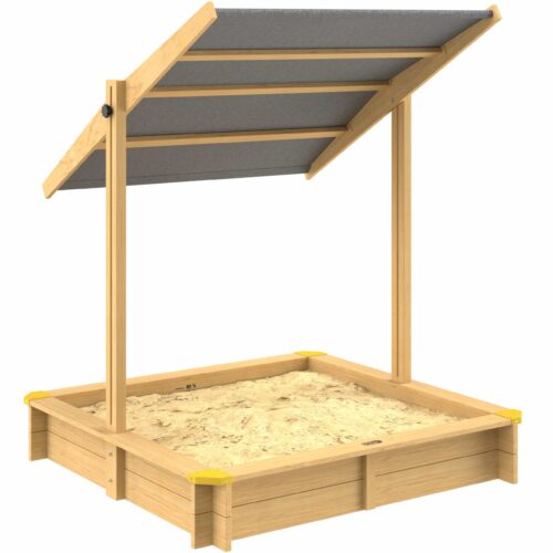 Lada de nisip Fritzi 140x140x120cm inclusiv parasolar