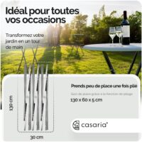 Set masă verticală 2 piese Ø60cm pliabilă cu decor din lemn alb