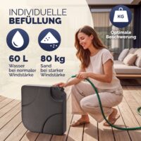 Farfurii pentru suporturi de umbrele, set de 4, 105x105x7cm