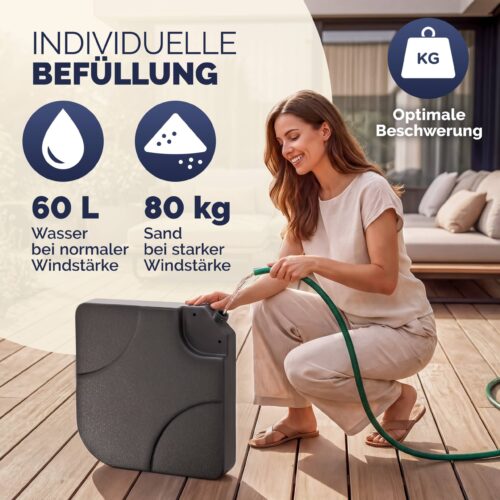 Farfurii pentru suporturi de umbrele, set de 4, 105x105x7cm