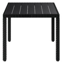 Set de scaune de grădină Riga din poliratan, 5 piese, negru