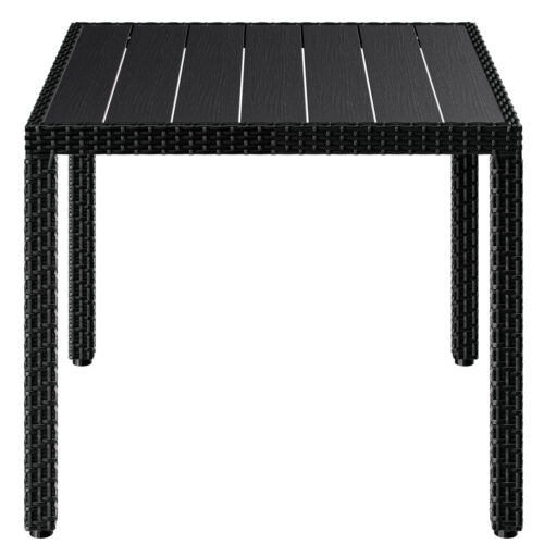 Set de scaune de grădină Riga din poliratan, 5 piese, negru