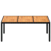 Set de scaune de grădină Verona, 9 piese, poliratan, negru